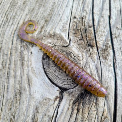 Image de Curly Worm 90 - Greenpumpkin Purple