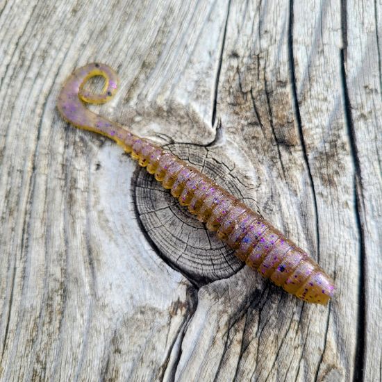 Image de Curly Worm 90 - Greenpumpkin Purple