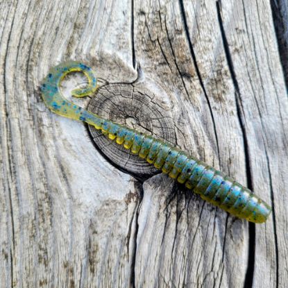 Image de Curly Worm 90 - Watermelon Blue