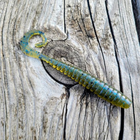 Image de Curly Worm 90 - Watermelon Blue